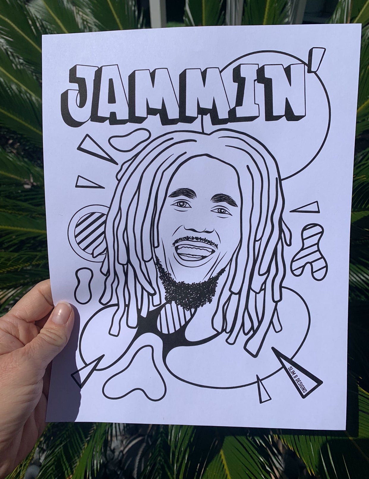 Bob Marley Coloring Page
