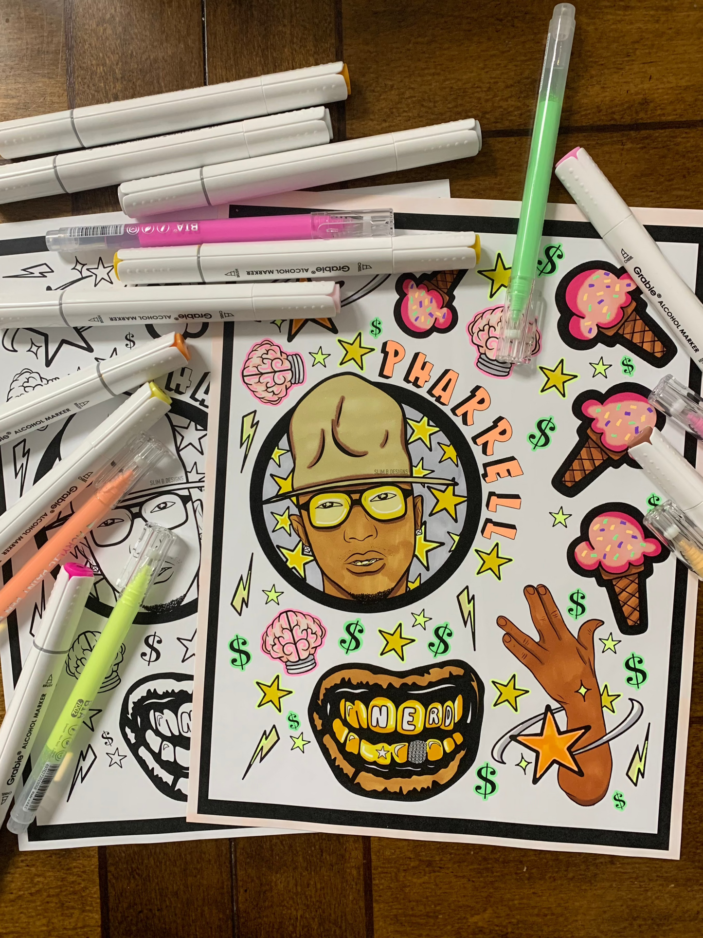 Pharrell Printable Coloring Page