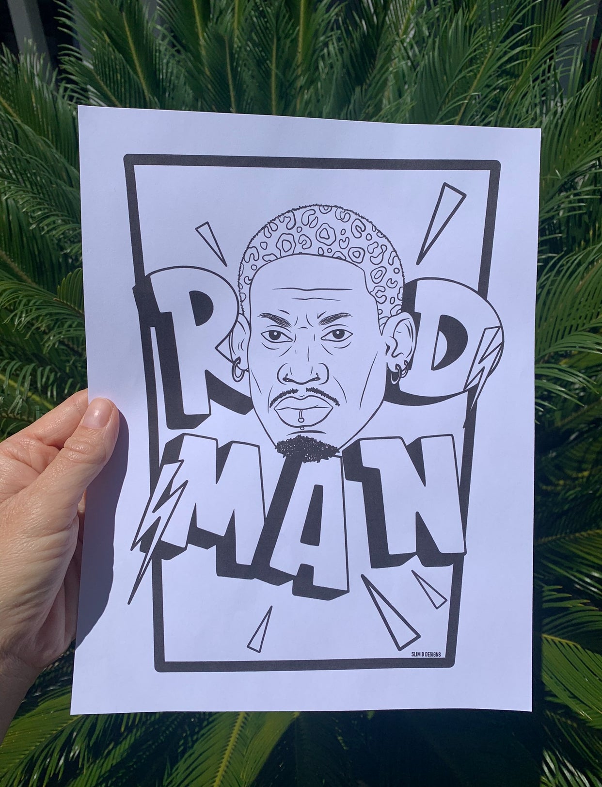 Dennis Rodman Coloring Page