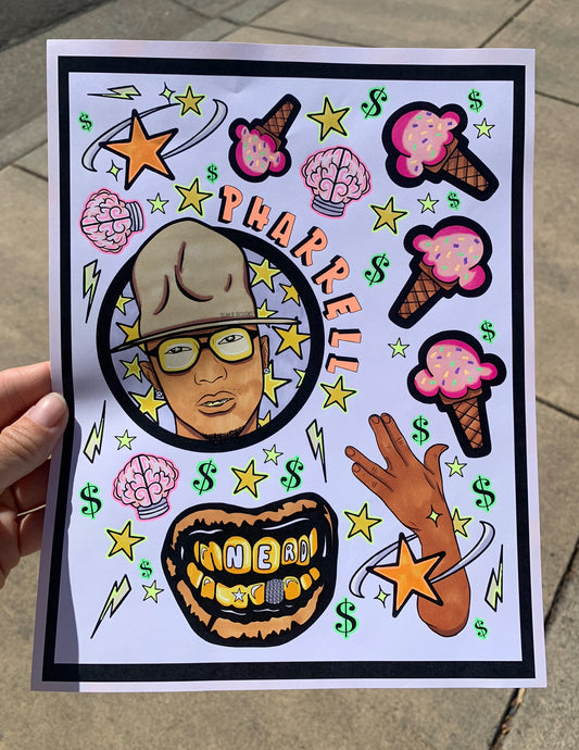 Pharrell Printable Coloring Page