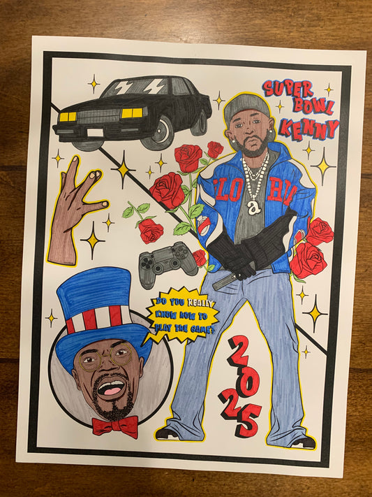 Super Bowl Kenny Printable Coloring Page