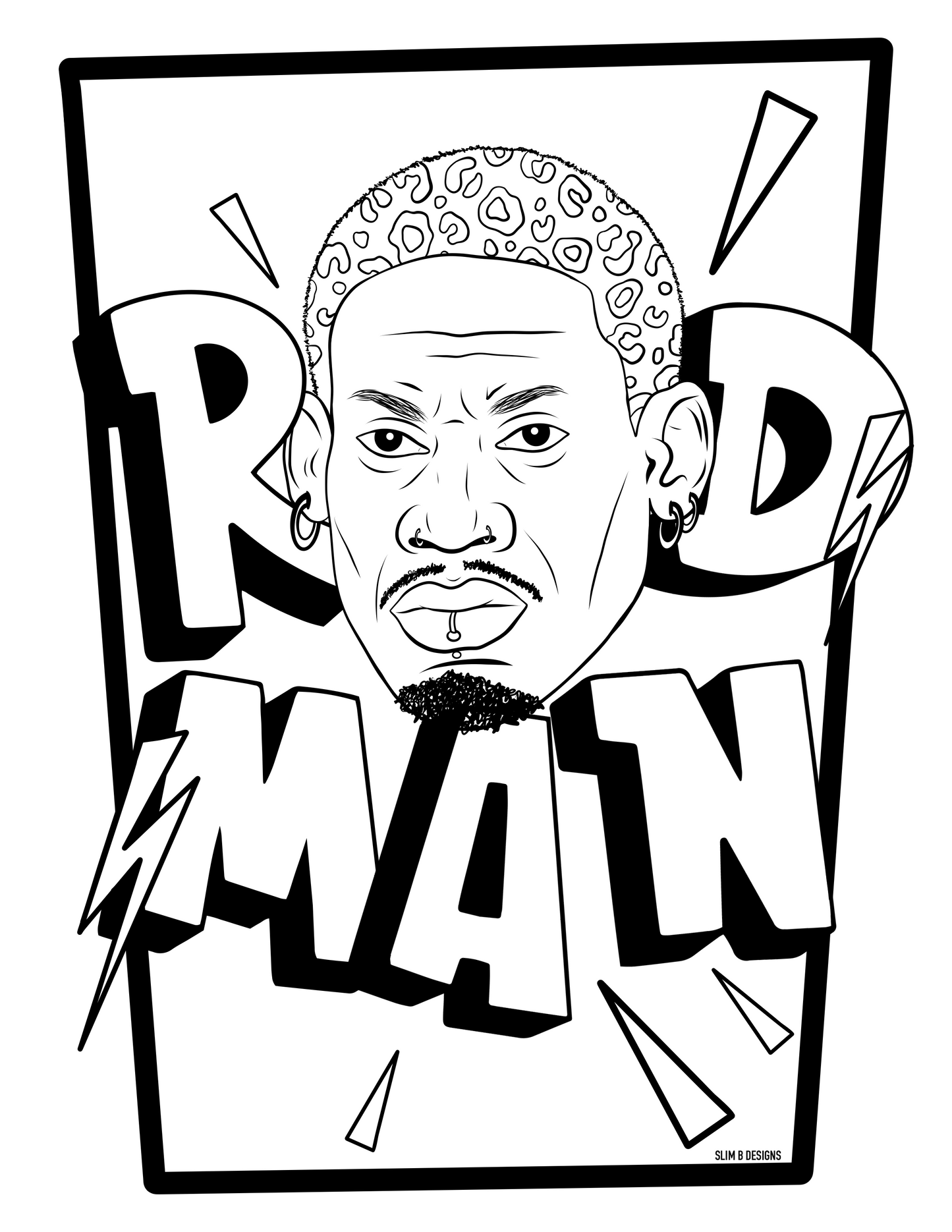 Dennis Rodman Coloring Page