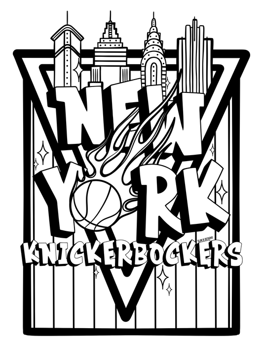 New York Knickerbockers Coloring Page