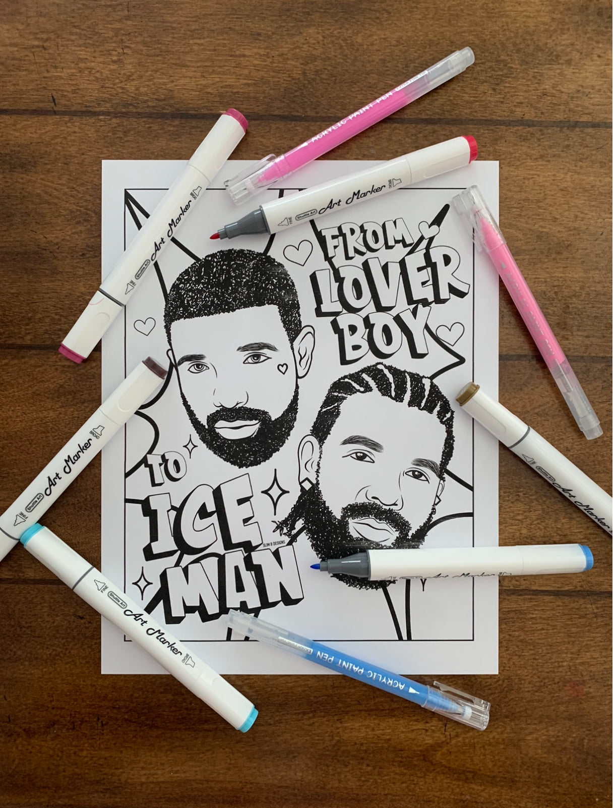 Drizzy Drake Printable Coloring Page