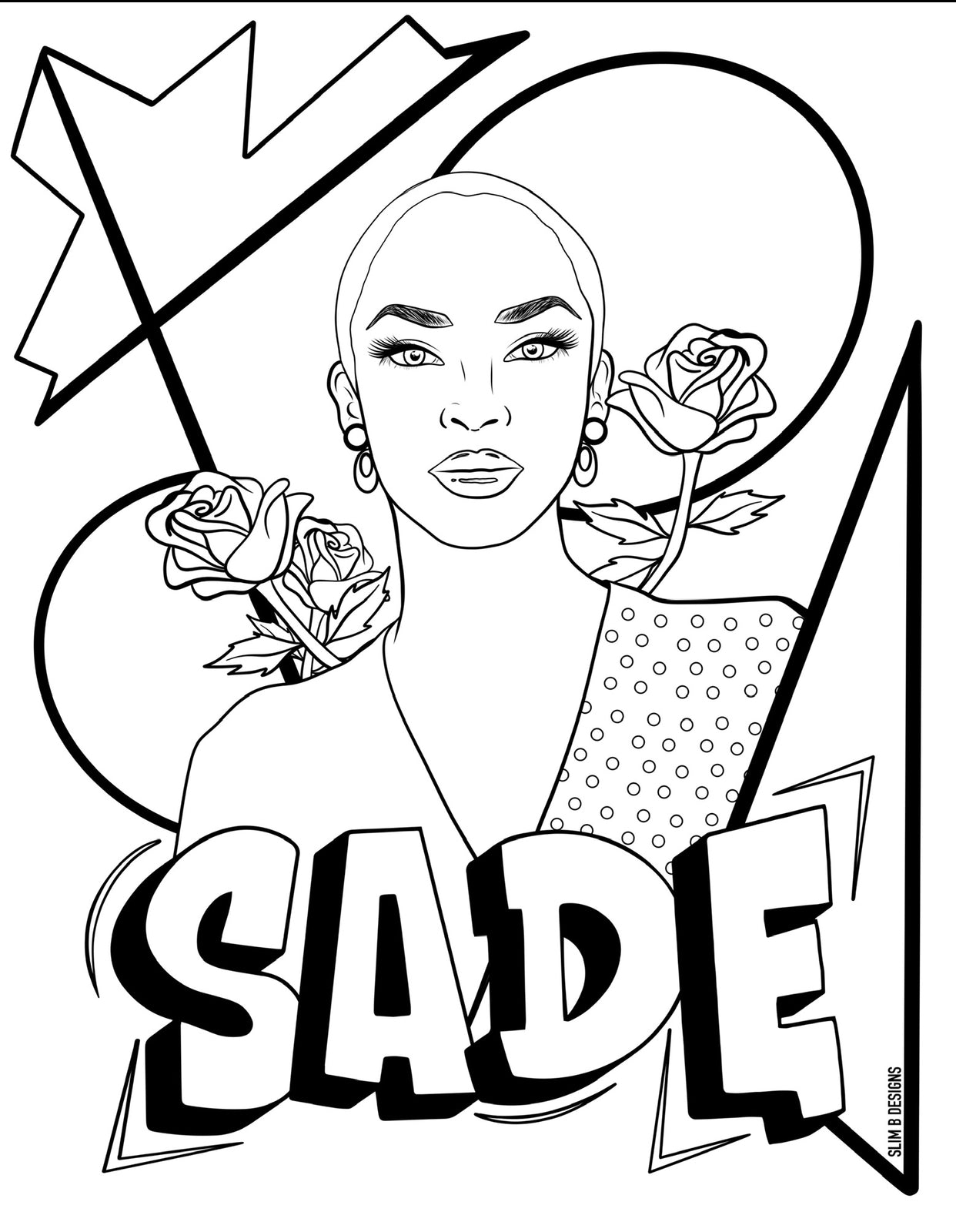 Sade Printable Coloring Page