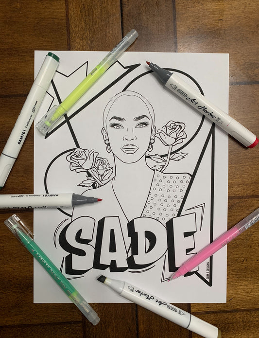 Sade Printable Coloring Page