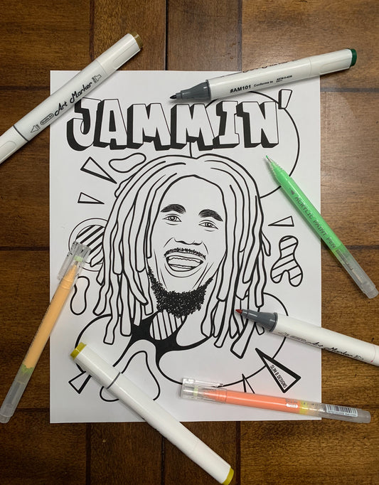 Bob Marley Coloring Page