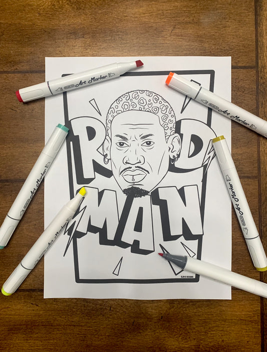 Dennis Rodman Coloring Page