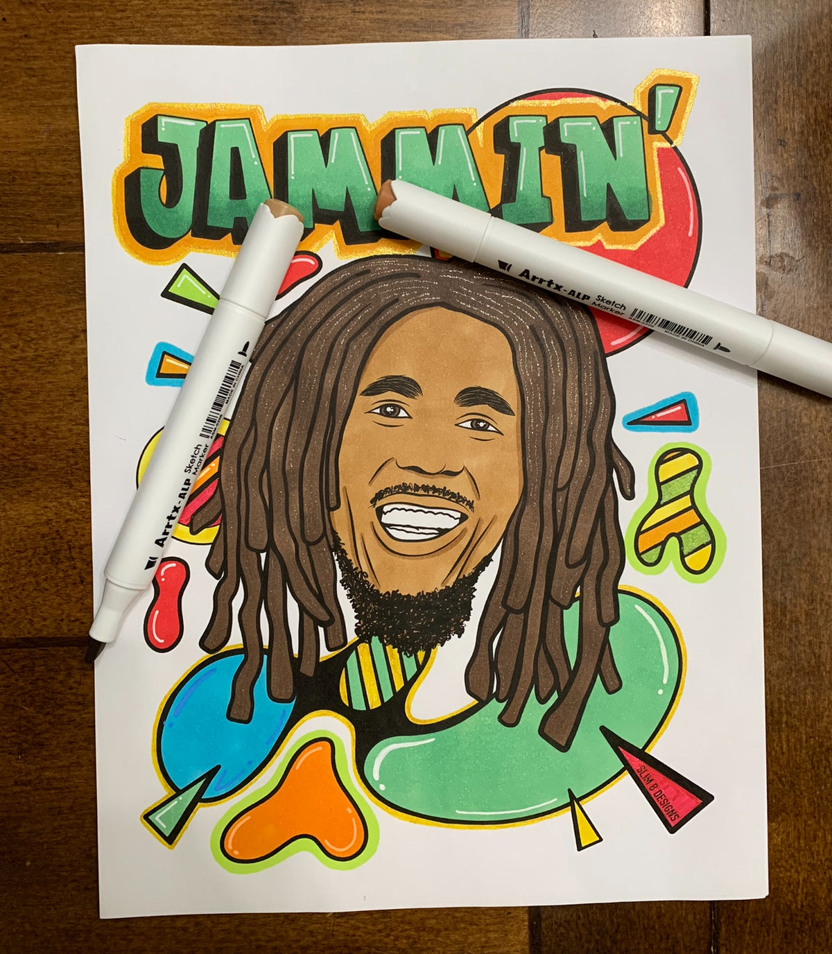 Bob Marley Coloring Page