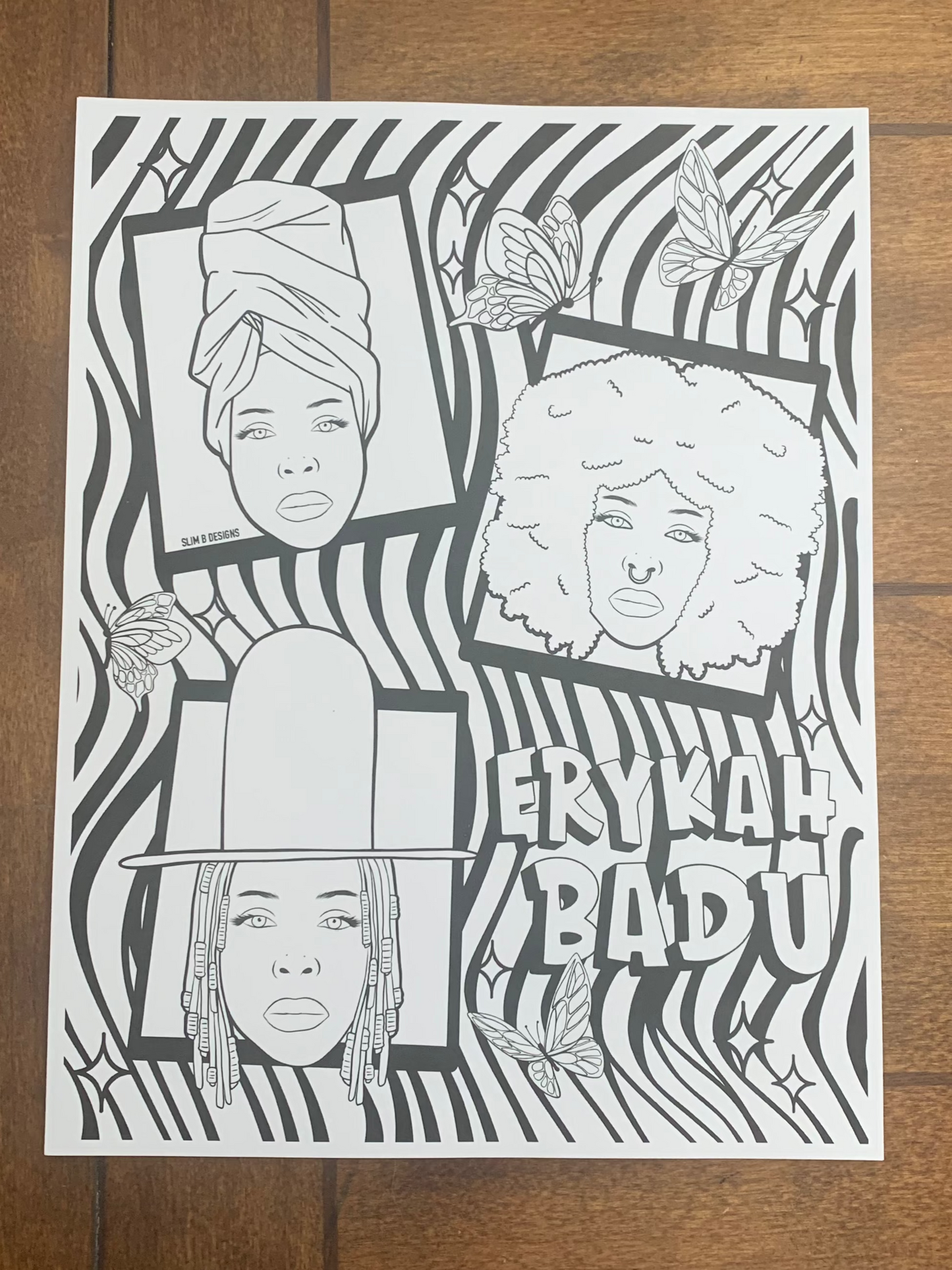 Erykah Badu Printable Coloring Page