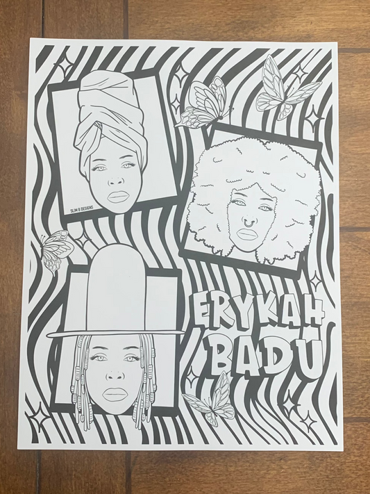 Erykah Badu Printable Coloring Page