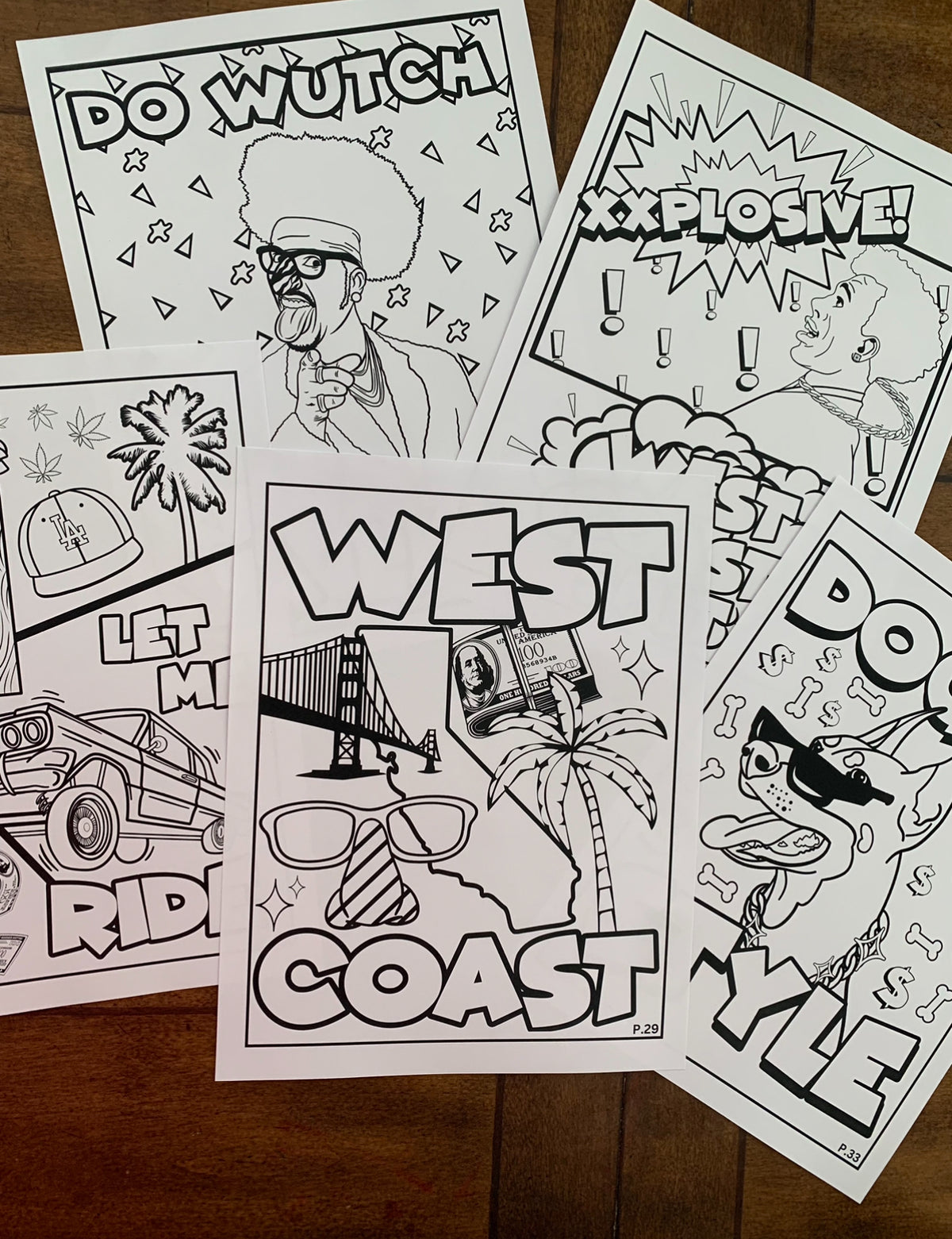 Color The Lyrics Nostalgic Adult Coloring Book: Hip-Hop/Rap & RnB Edition Printable PDF