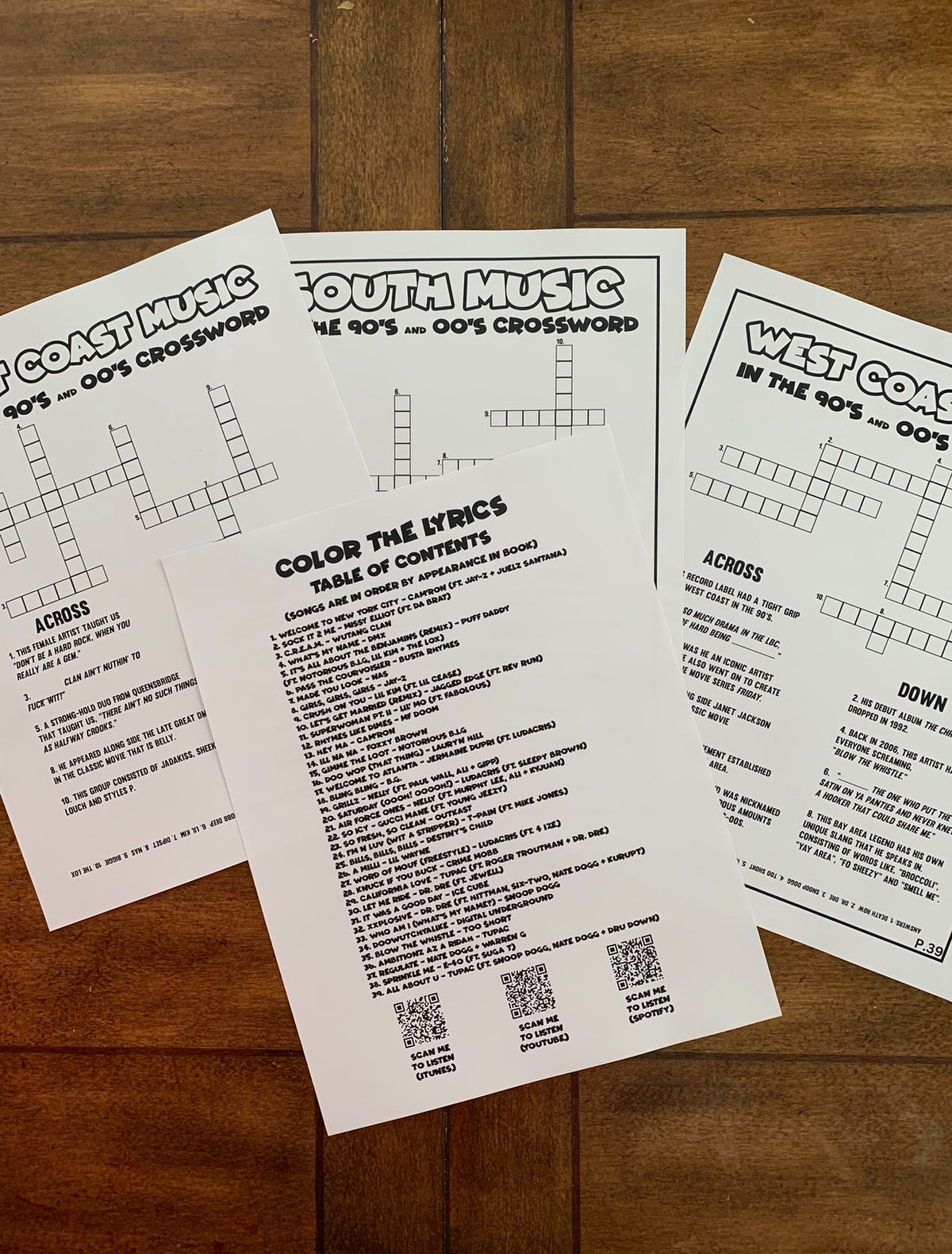Color The Lyrics Nostalgic Adult Coloring Book: Hip-Hop/Rap & RnB Edition Printable PDF