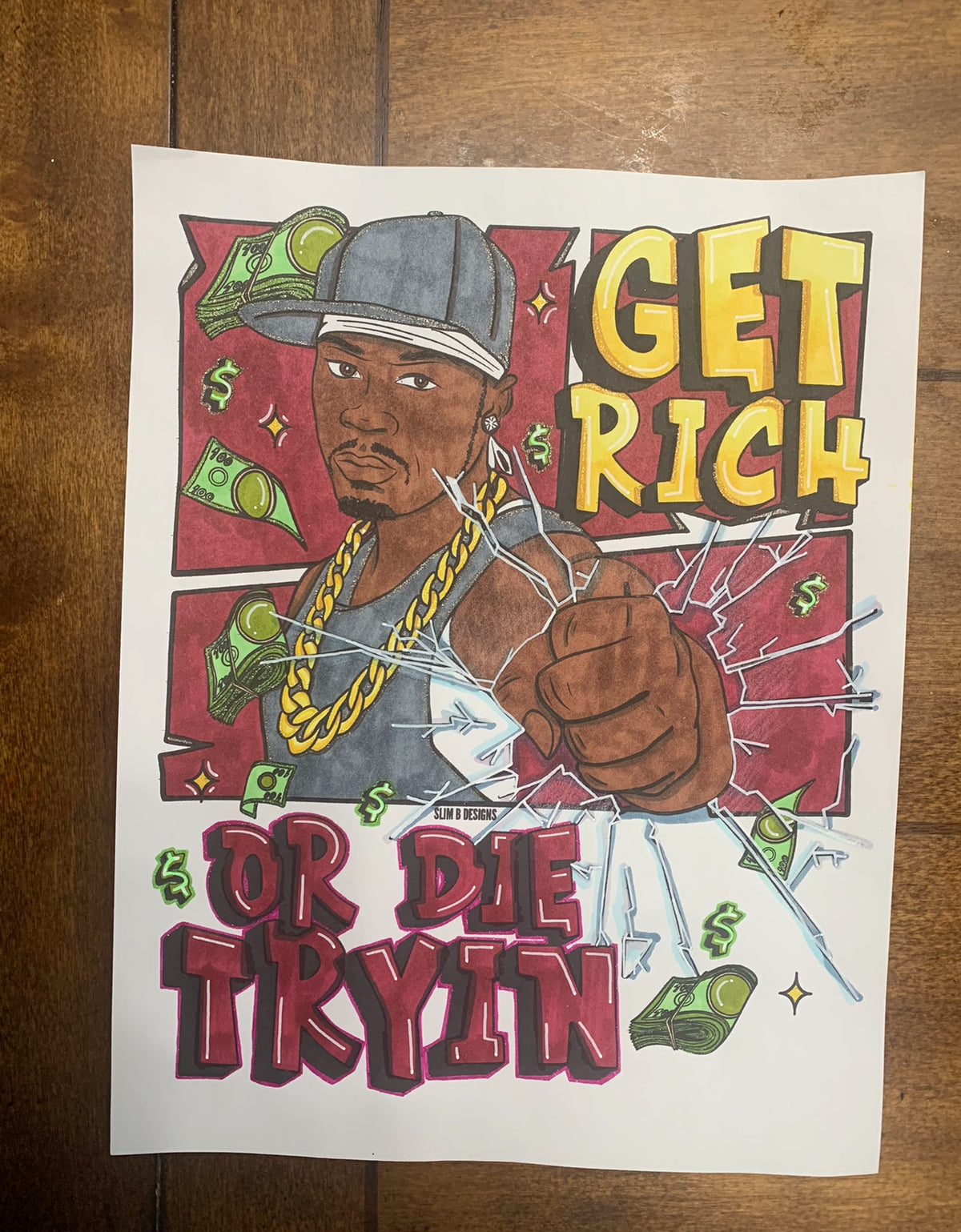 50 Cent Printable Coloring Page