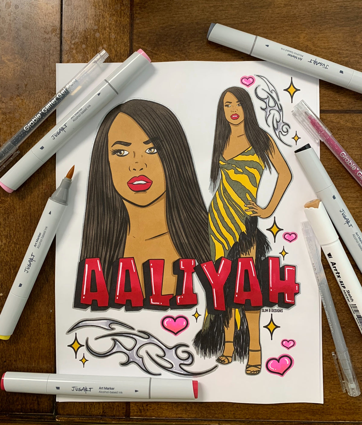 Aaliyah Printable Coloring Page