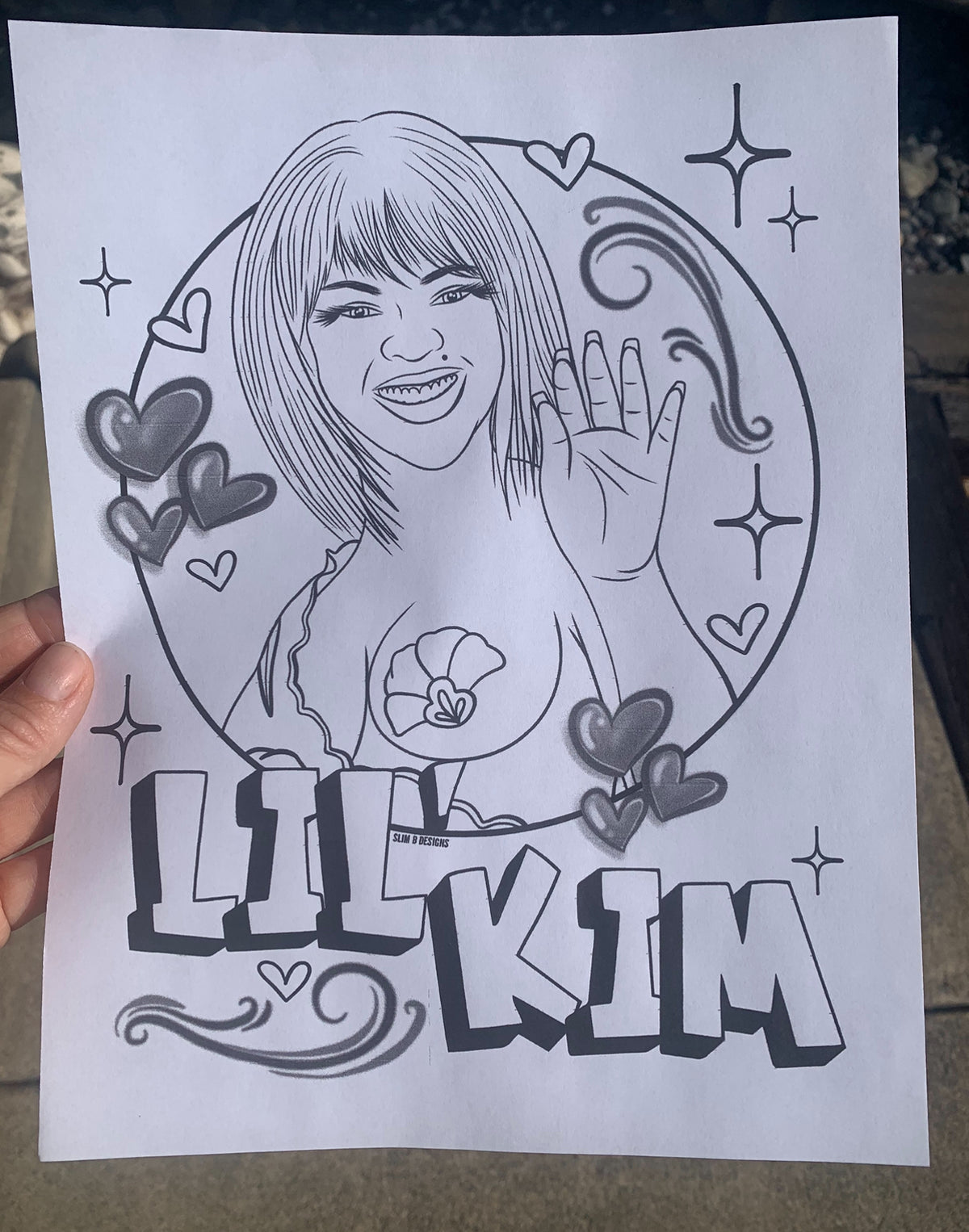 Lil Kim 1999 VMA Outfit Printable Coloring Page