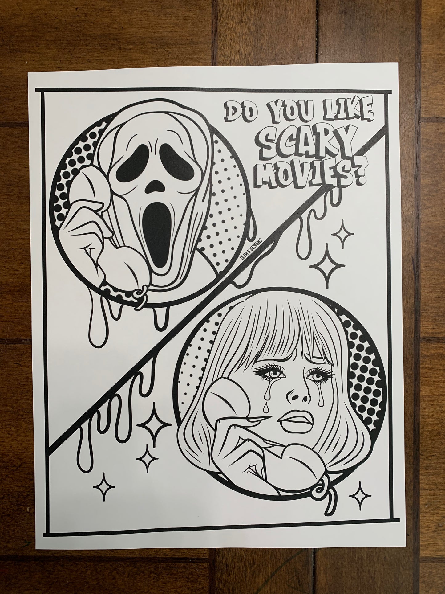 Scream Printable Coloring Page