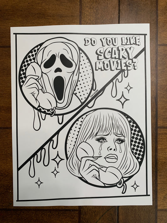 Scream Printable Coloring Page