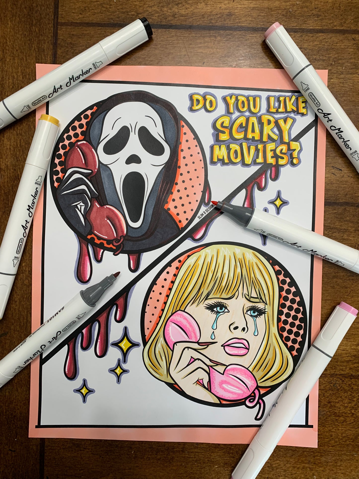 Scream Printable Coloring Page