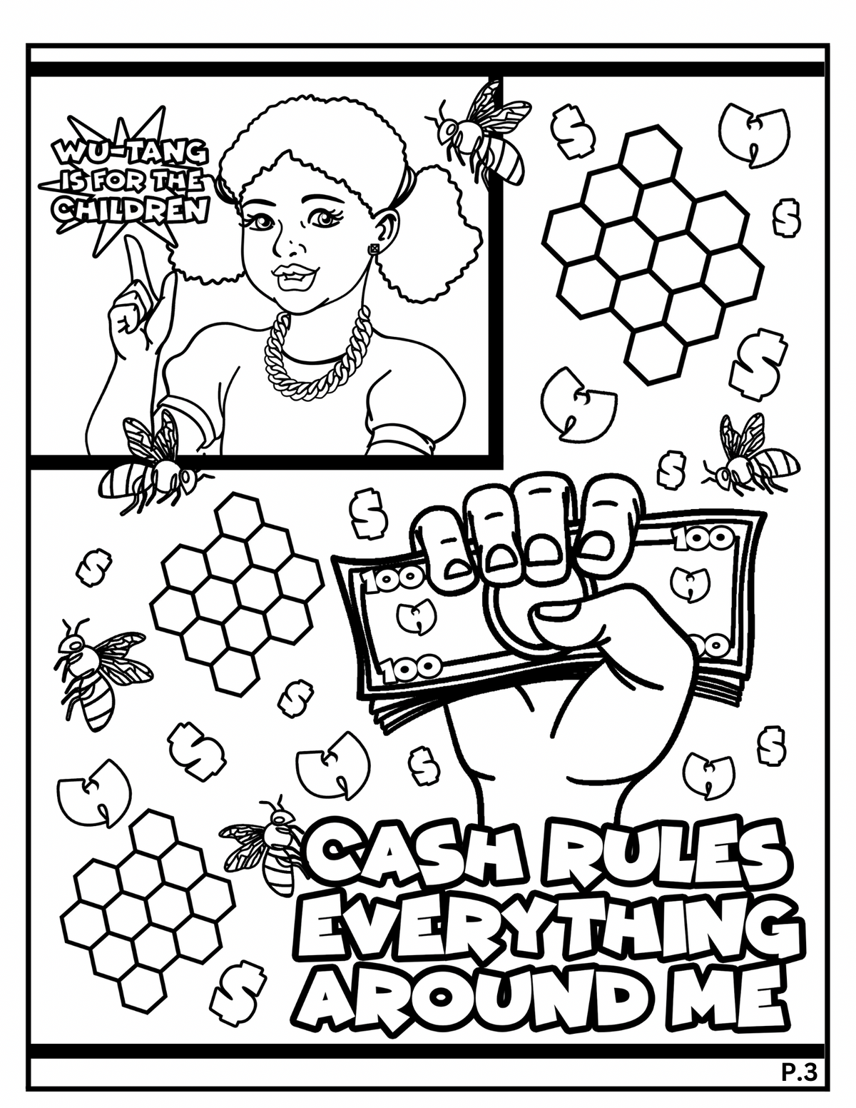 Color The Lyrics Nostalgic Adult Coloring Book: Hip-Hop/Rap & RnB Edition Printable PDF