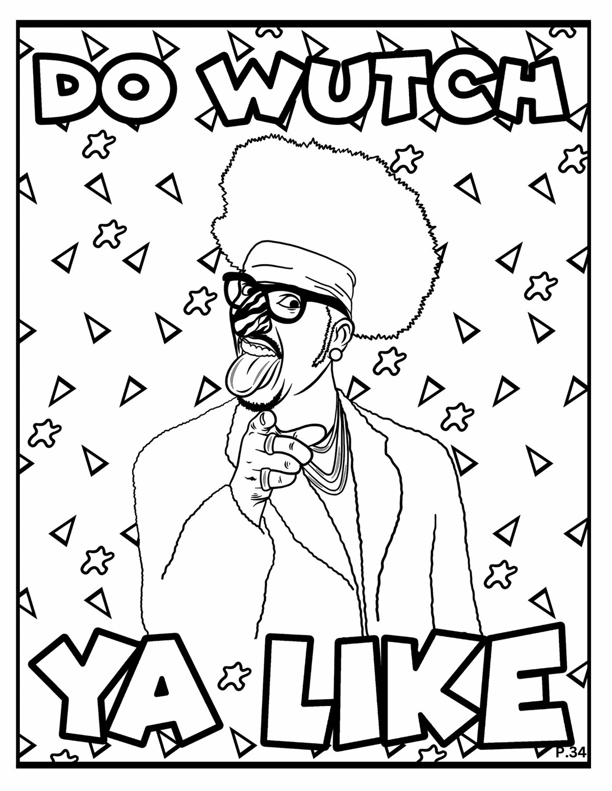 Color The Lyrics Nostalgic Adult Coloring Book: Hip-Hop/Rap & RnB Edition Printable PDF